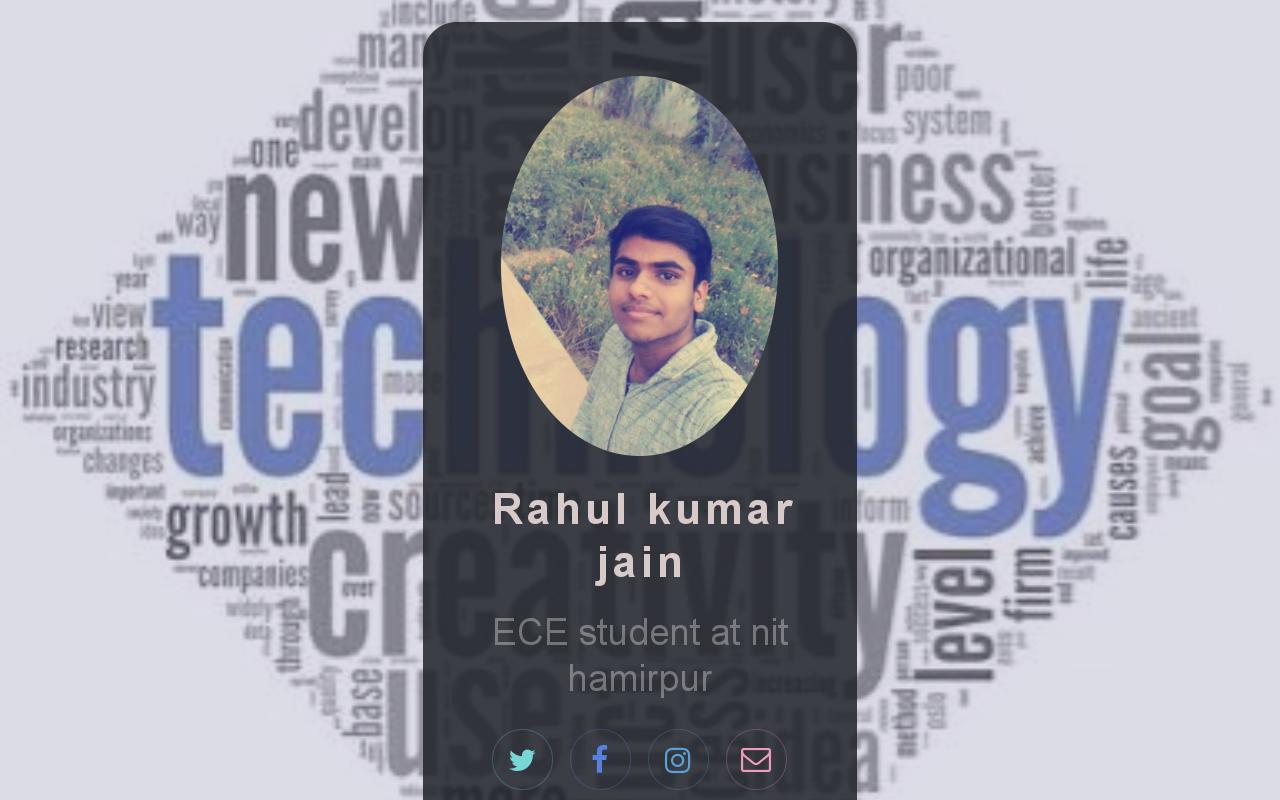 Carrd profile picture for @rahulkumar